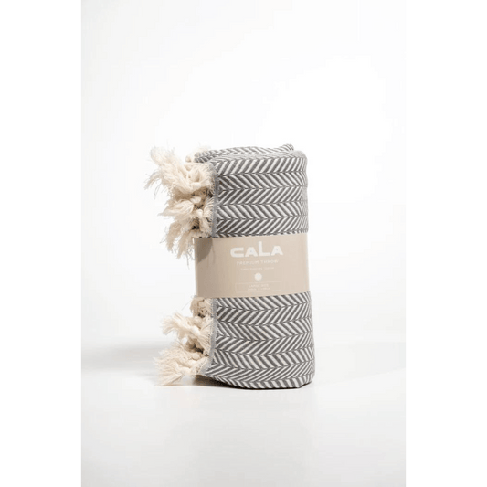 Cala | Beach Blanket or Double Beach Towel | Dark Grey