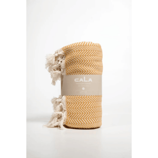 Cala | Beach Blanket or Double Beach Towel | Mustard