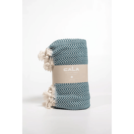 Cala | Beach Blanket or Double Beach Towel | Ocean Blue