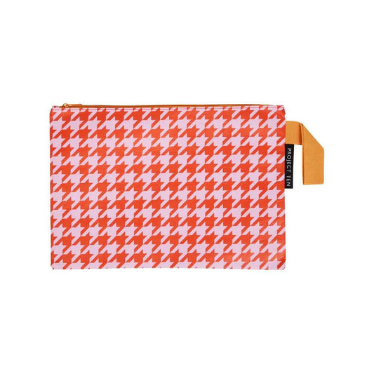 Project Ten | Zip Pouch | Houndstooth