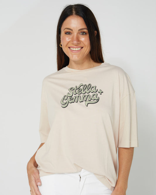 Stella + Gemma | Porter Tee Vintage Logo | Blush