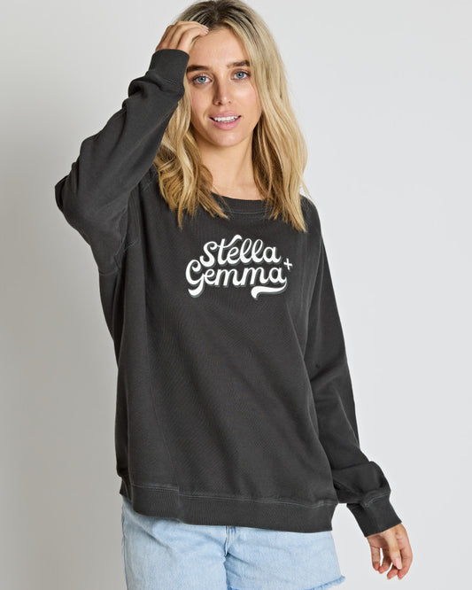 Stella + Gemma | Sweater | Black Vintage Logo