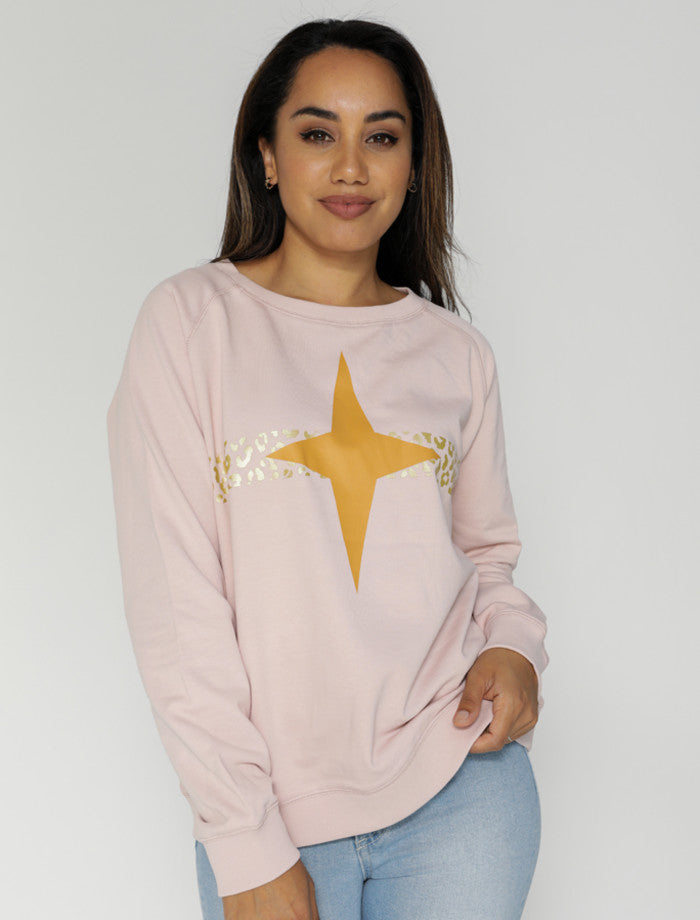 Stella + Gemma | Sweater | Blush w/Ochre Star